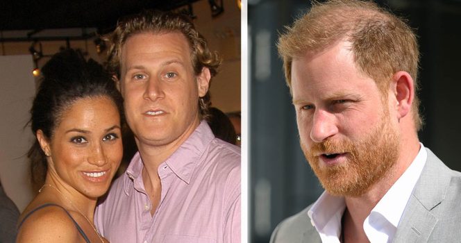 Meghan Markle, Trevor Engelson, Prince Harry. Credit: Getty Images