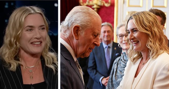 Kate Winslet, King Charles. Credit: Youtube/Jimmykimmellive, Getty Images