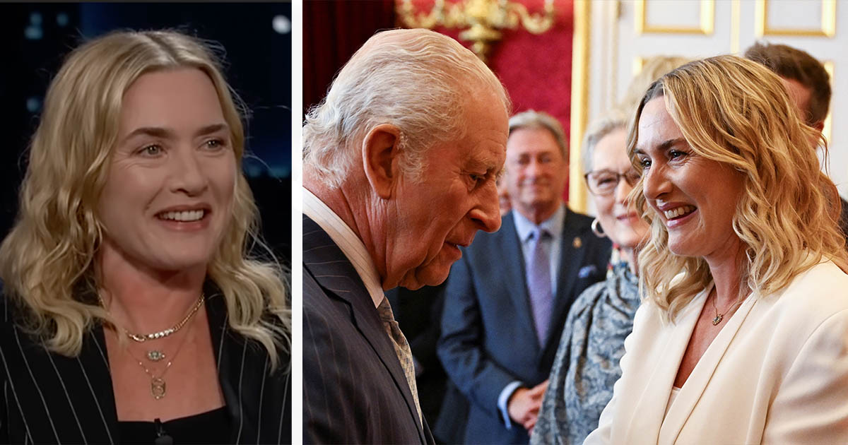 Kate Winslet, King Charles. Credit: Youtube/Jimmykimmellive, Getty Images