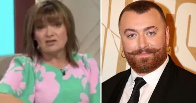 Loraine Kelly & Sam Smith. Credit / YouTube & Getty Images