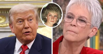 Donald Trump, Princess Diana, Jamie Lee Curtis. Credit: Youtube/This Morning, Getty Images