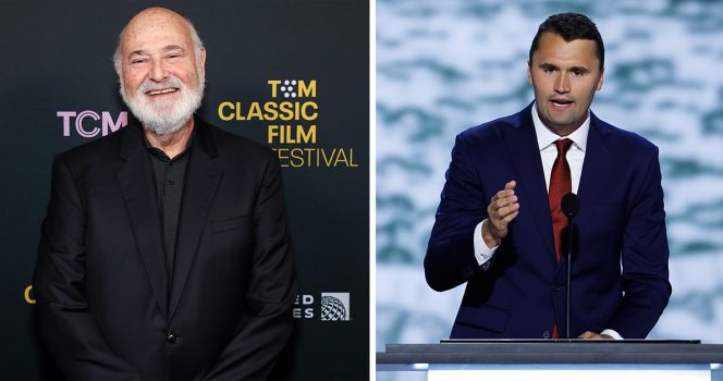 Rob Reiner and Charlie Kirk (Getty Images)