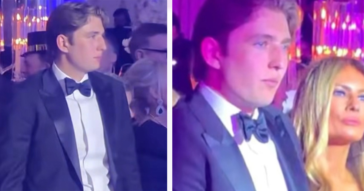 Barron Trumpâs âawkwardâ moment during New Yearâs celebration reignites bizarre paternal conspiracy theory