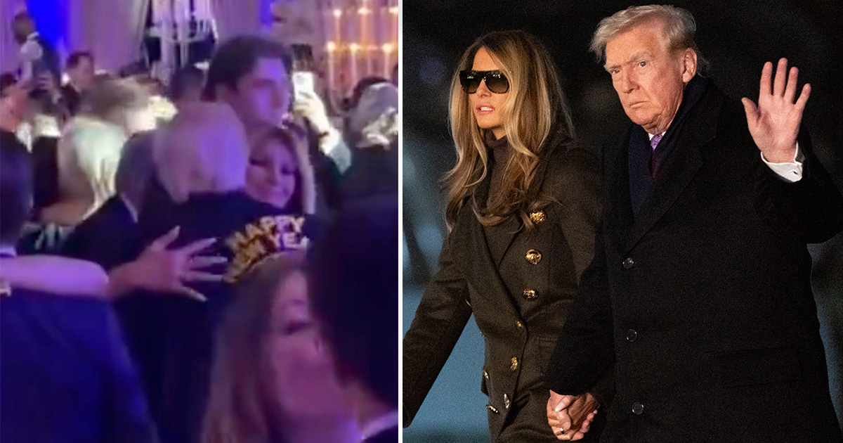 Donald and Melania Trump’s ‘kiss’ at Mar-a-Lago party sparks online debate