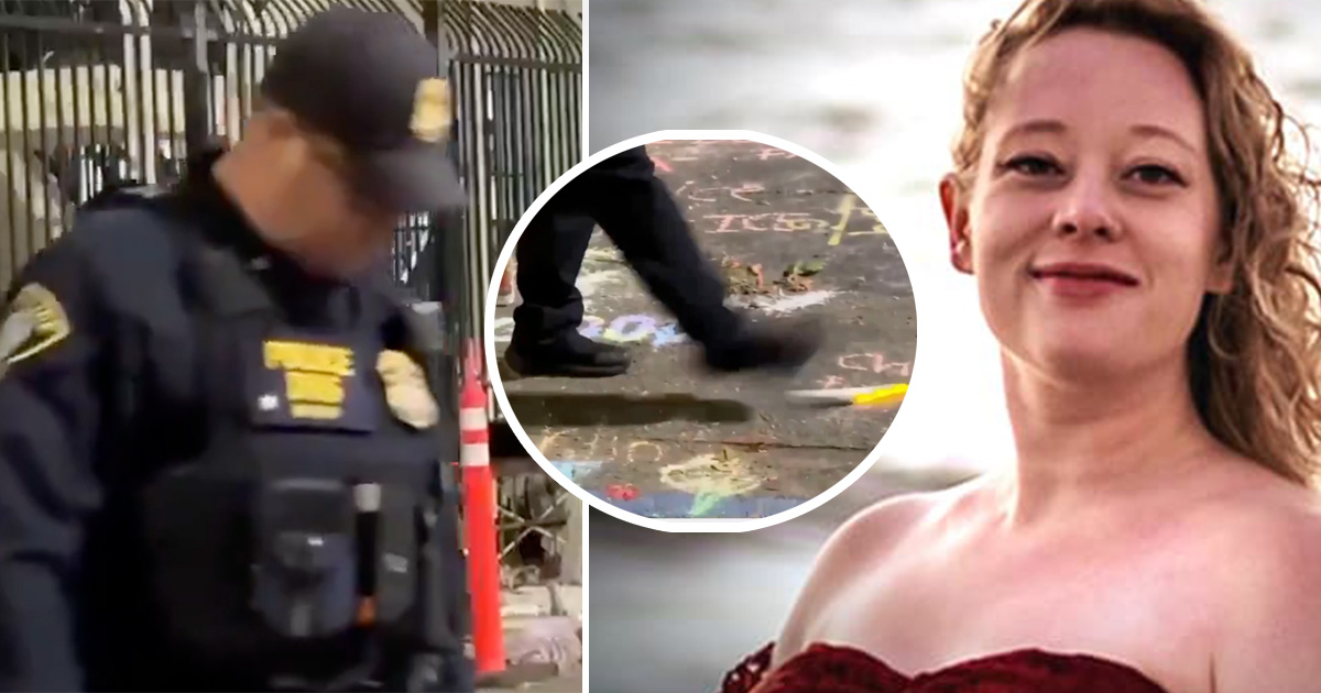 DHS officer seen trampling and kicking candles left at memorial to Renee Nicole Good after ICE shooting