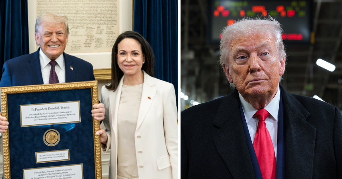 Nobel Peace Prize winner hands over her award to Donald Trump – and people are furious