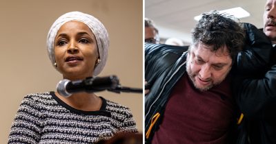 Ilhan Omar was sprayed by an "unknown substance". Credit / Getty Images