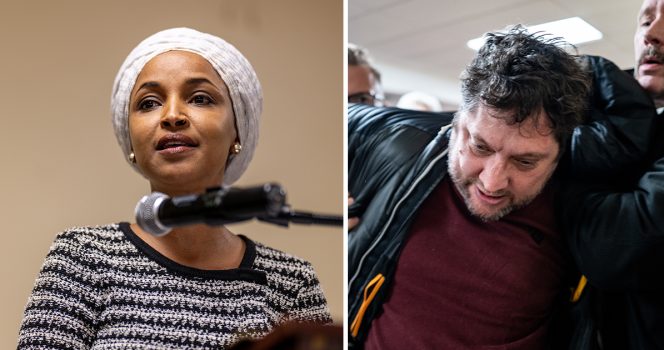 Ilhan Omar was sprayed by an "unknown substance". Credit / Getty Images