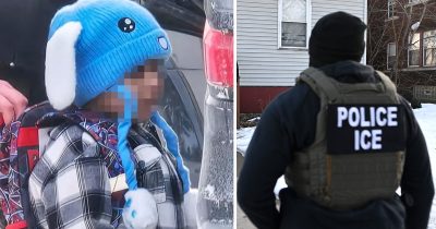 Liam Ramos was detained by ICE on January 20. Credit / X & Getty Images