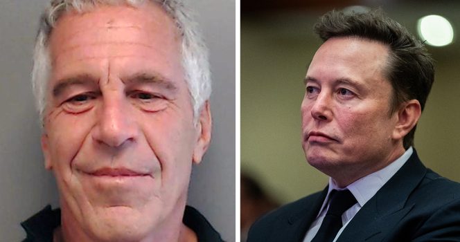Jeffrey Epstein and Elon Musk. Credit / Getty Images