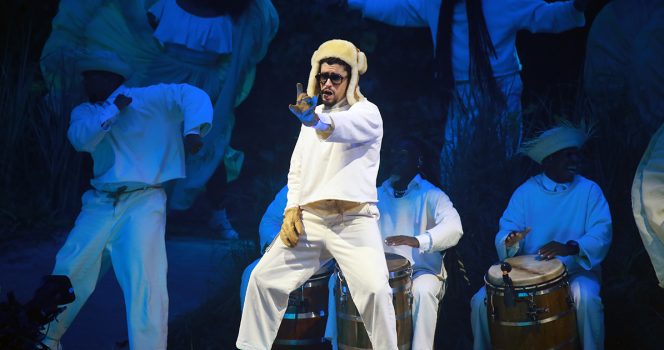 Bad Bunny blew the roof off the stadium. Credit / Getty Images