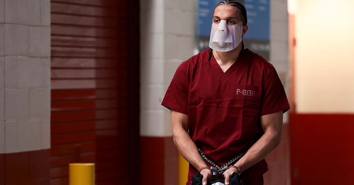 NFL star arrived at Super Bowl in prison uniform – with wrists and ankles in shackles