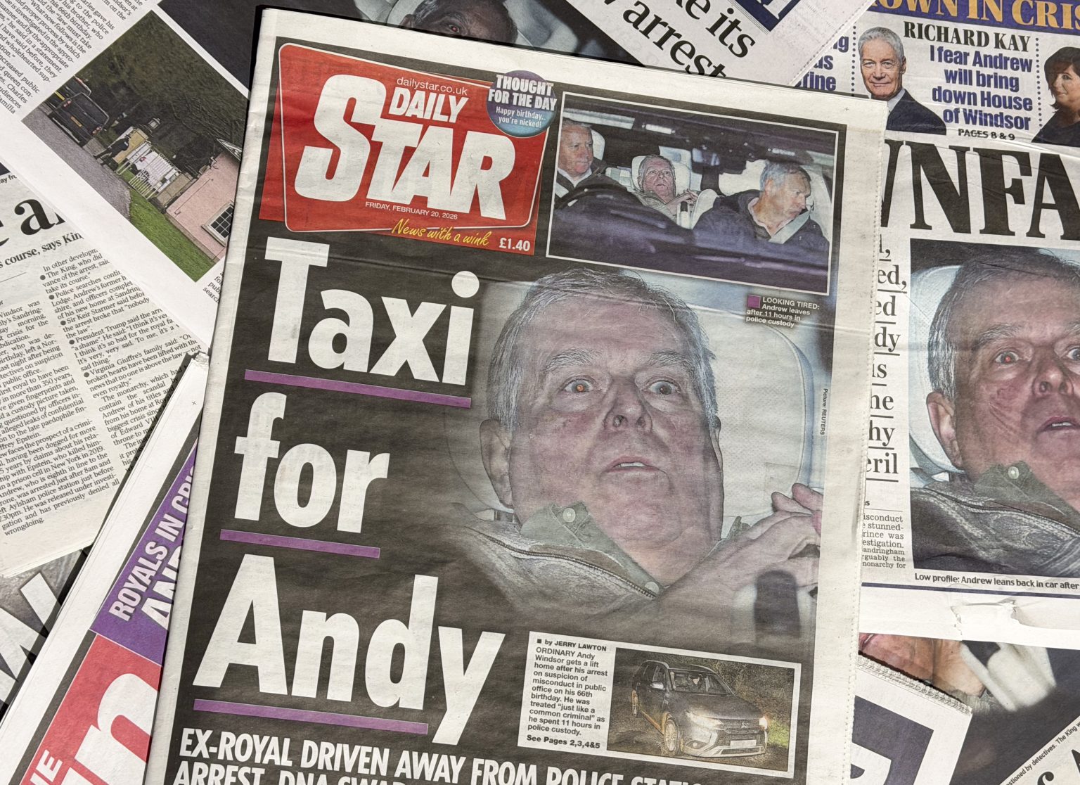 Prince Andrew's 11-word outburst after being arrested – reports