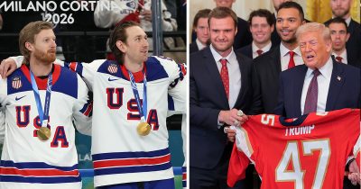 Five US men's hockey players turned down Trump's invitation. Credit / Getty Images