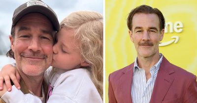 James Van Der Beek and his daughter. Credit / Instagram & Getty Images