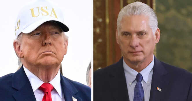 Donald Trump, Miguel Díaz-Canel. Credit: Getty Images