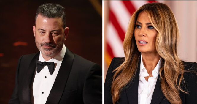 Jimmy Kimmel and Melania Trump. Credit / Getty Images and Shutterstock