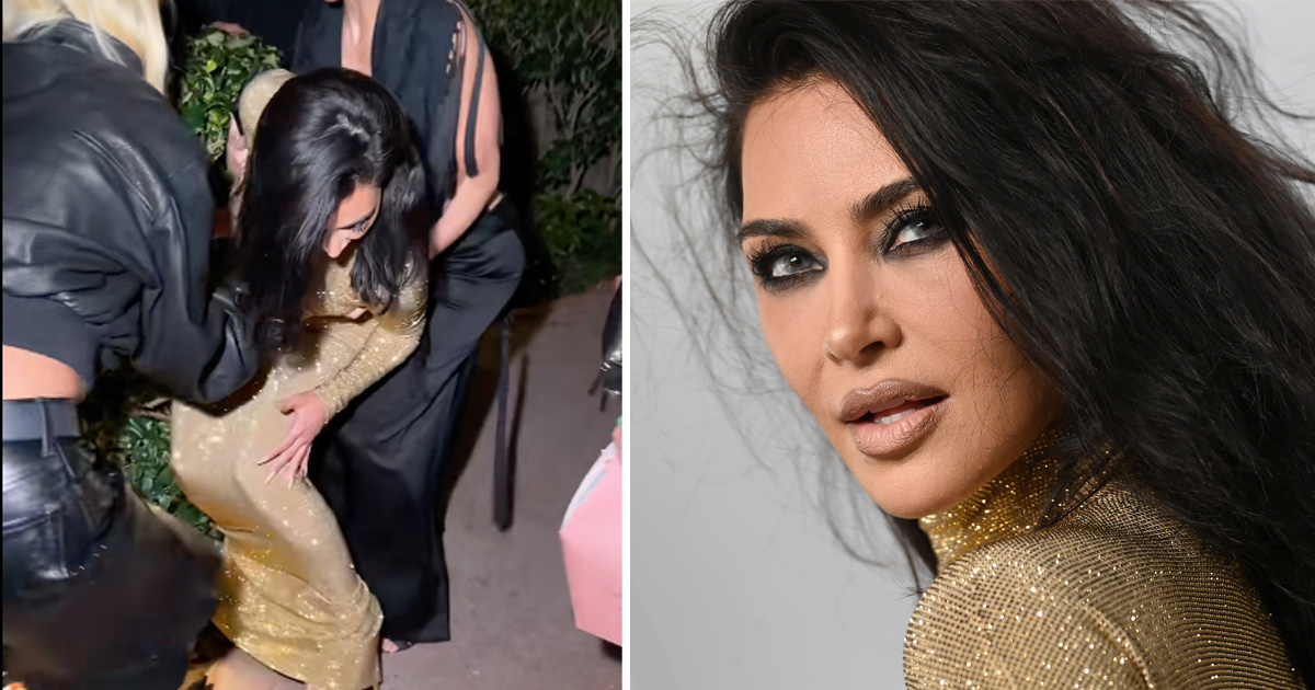 Kim Kardashian falls while revealing unrecognizable new look and fans