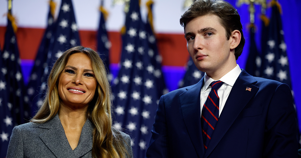 Melania and Barron Trump. Credit / Getty Images