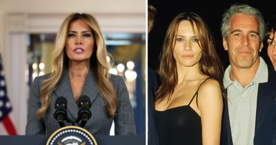 Melania Trump and Jeffrey Epstein. Credit / Getty Images