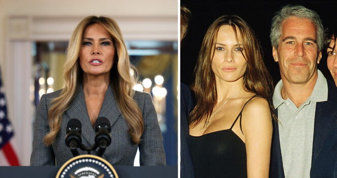 Melania Trump and Jeffrey Epstein. Credit / Getty Images