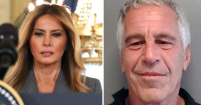Melania Trump denied being friends with Jeffrey Epstein. Credit / Getty Images