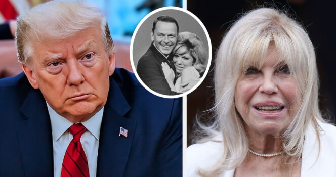 Donald Trump, Frank Sinatra, Nancy Sinatra. Credit: Shutterstock.com, Getty Images