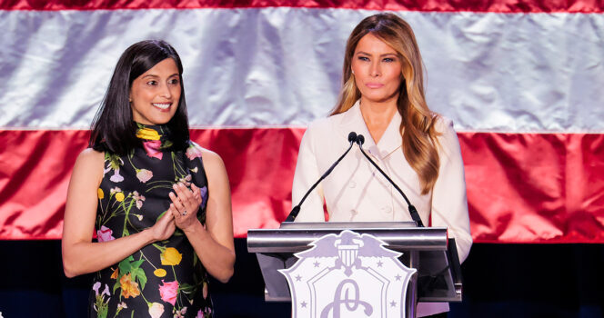 Usha Vance and Melania Trump. Credit / Getty Images