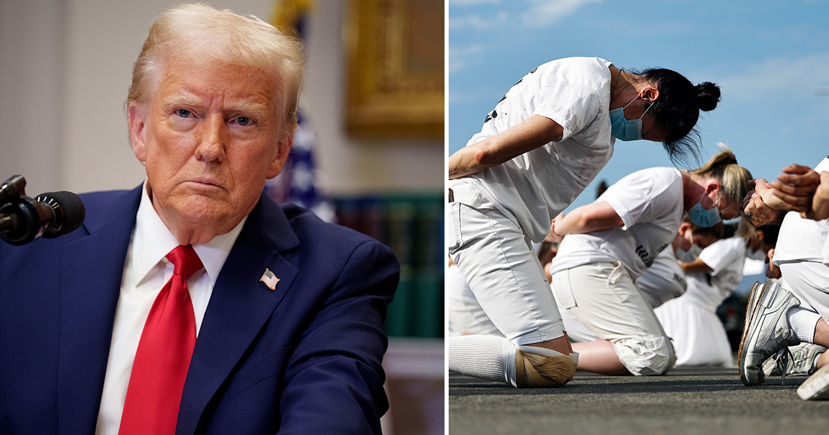 Donald Trump & inmates at CECOT. Credit / Getty Images