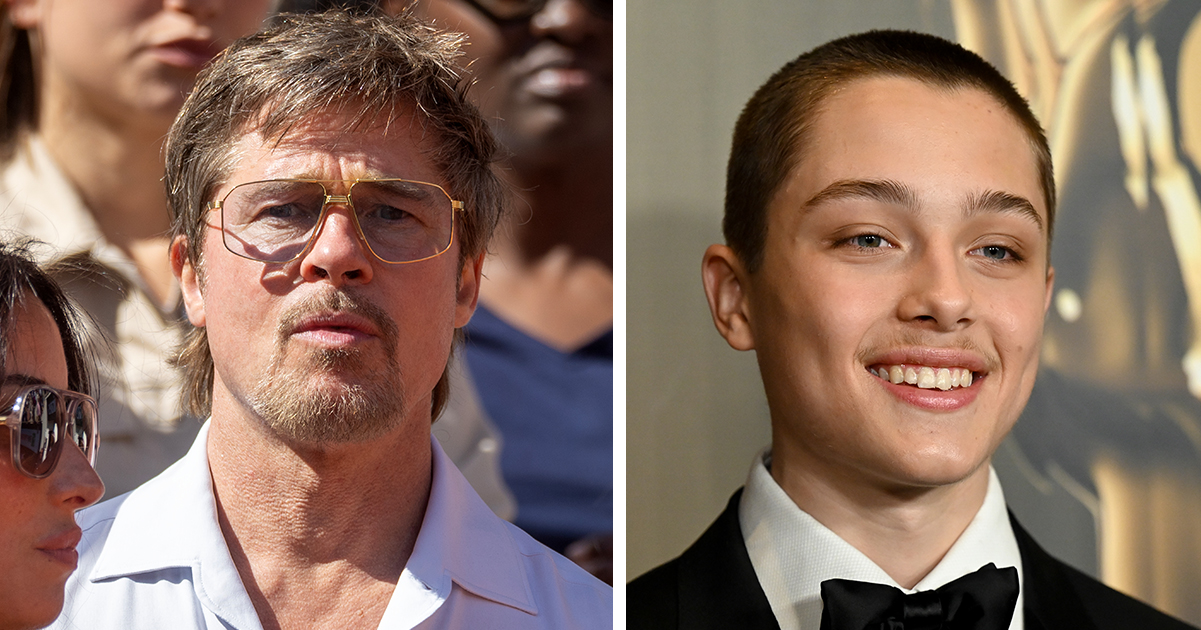 Brad Pitt and Knox Pitt. Credit / Getty Images