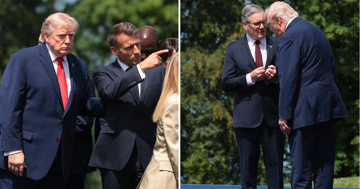 Donald Trump, Emmanuel Macron, Keir Starmer