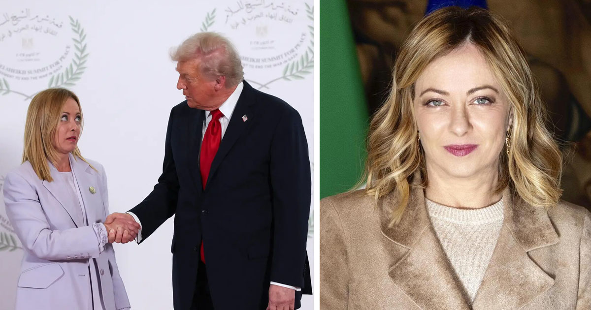 Giorgia Meloni and Donald Trump