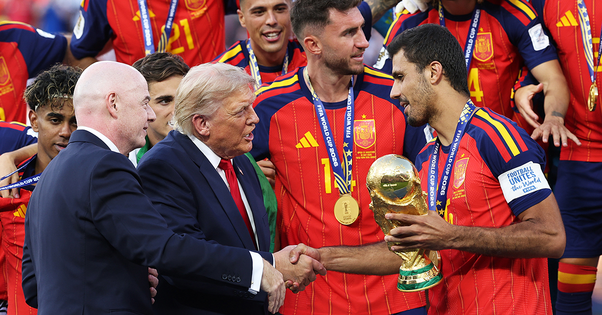 Donald Trump's World Cup Trophy handover contradicts claim made by his doctor