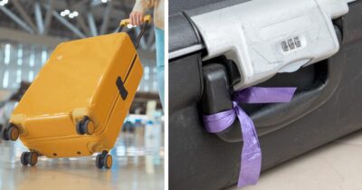Sätt inte ett band på din väska när du ska flyga