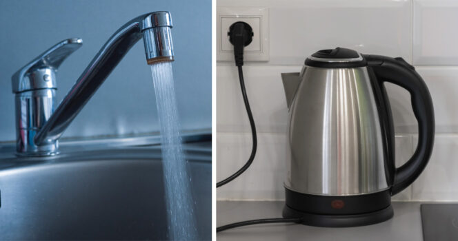 Lämna inte vatten i vattenkokaren