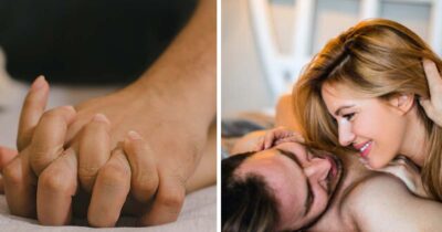 En man och en kvinna som ligger i sängen.