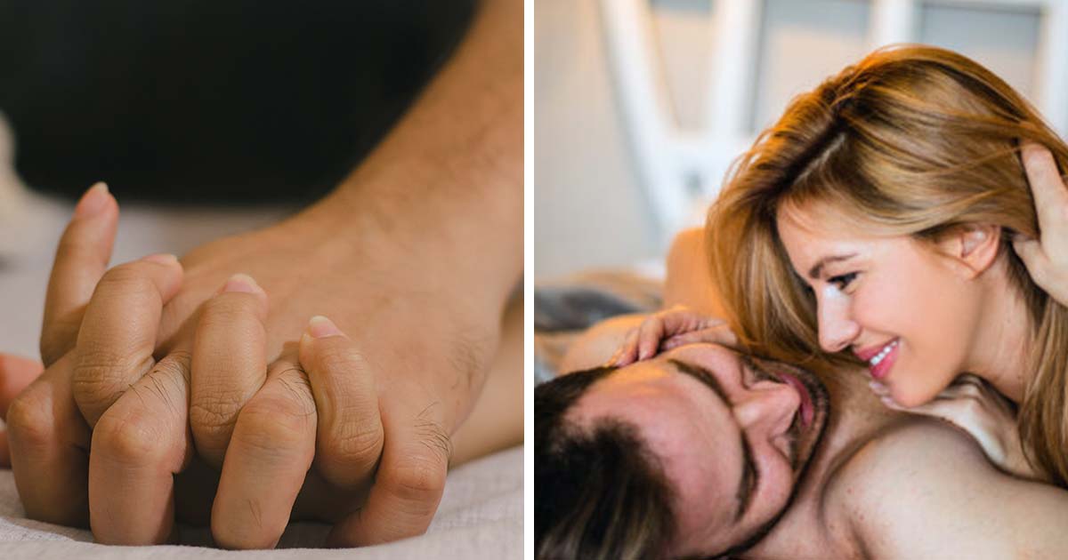 En man och en kvinna som ligger i sängen.