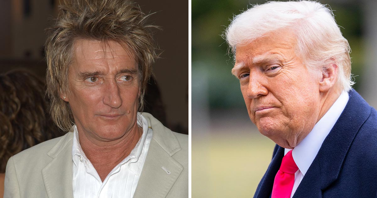 Rod Stewart och Donald Trump.