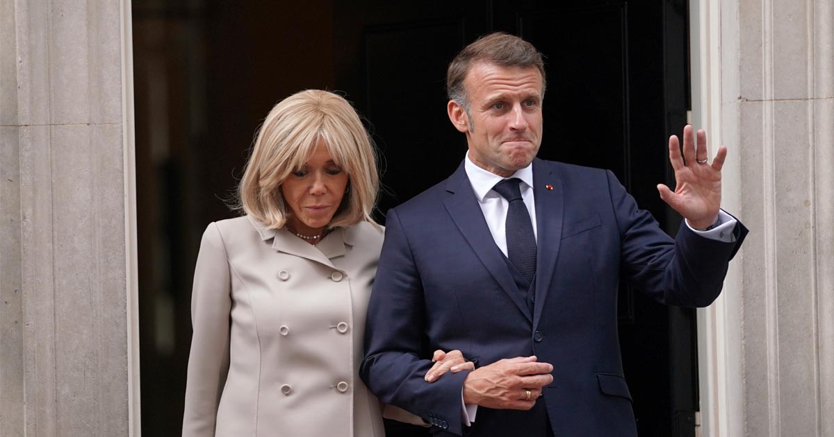 Emmanuel och Brigitte Macron