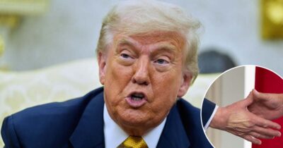 Donald Trumps hand. Foto: Alex Brandon/AP/TT