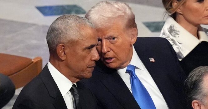 Barack Obama och Donald Trump.