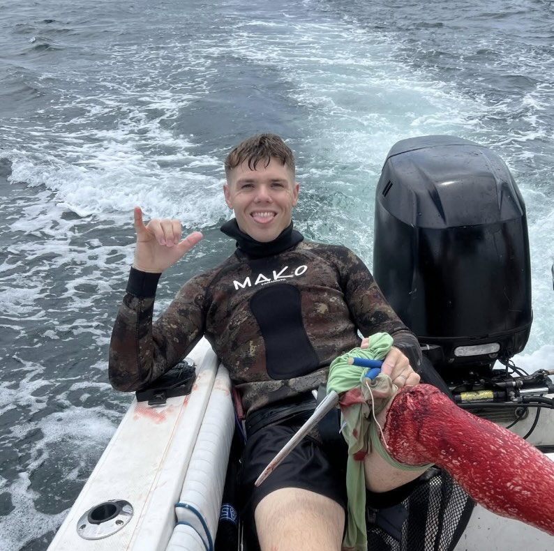Chance Armand blev biten av en haj