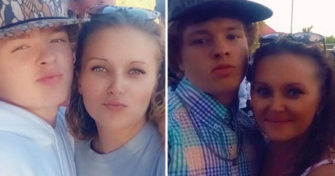 Trey Wright och hans mamma Ashley Lindsey.