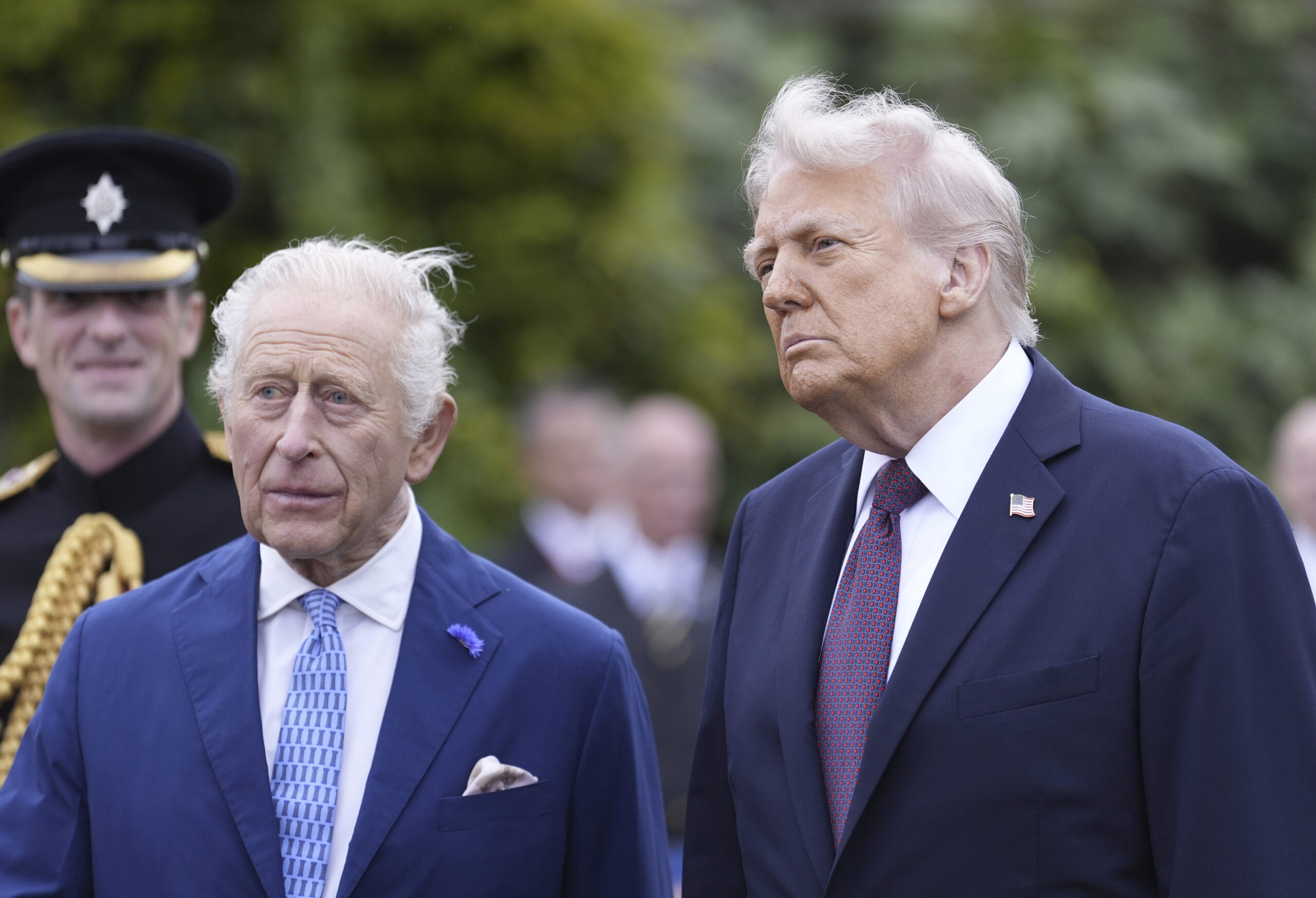 President Donald Trump, och kung Charles