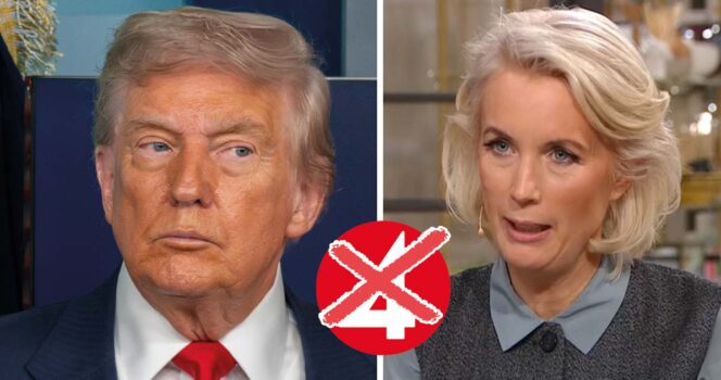 Donald Trump och Nyhetsmorgon. Foto: Shutterstock & TV4