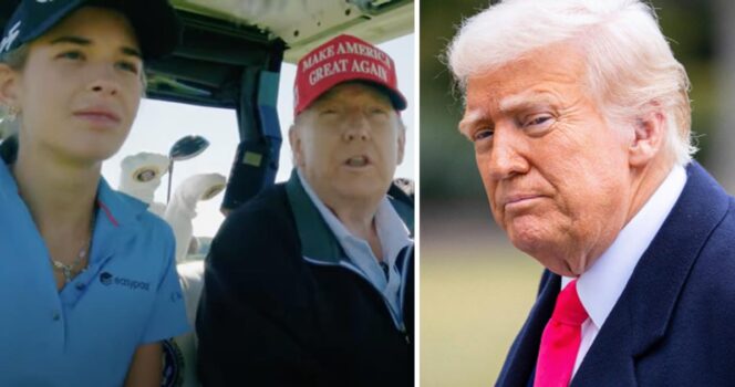 Donald Trump och barnbarnet Kai Trump