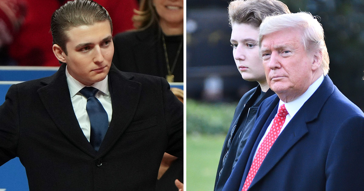 Barron Trump och Donald Trump.