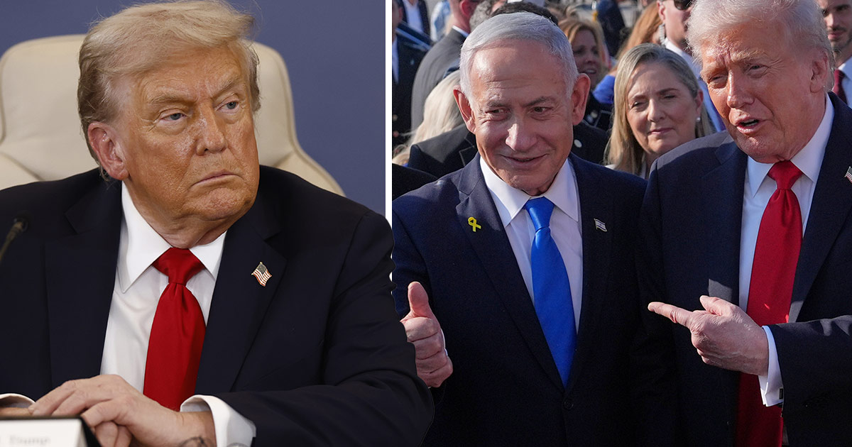 Usa:s president Donald Trump med Israels premiärminister Benjamin Netanyahu.