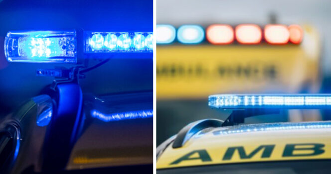 Sirener med ambulans och polis