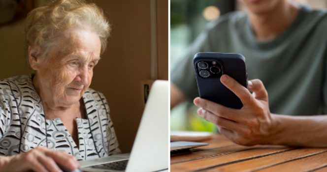 Mobiler och datorer kan användas för att googla på saker.